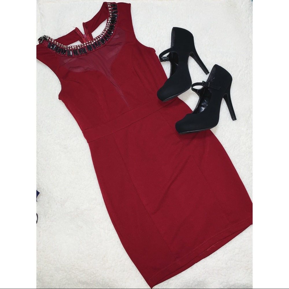 Agac’i Burgundy Dress SIZE SMALL